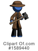 Blue Design Mascot Clipart #1589440 by Leo Blanchette