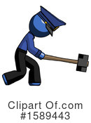 Blue Design Mascot Clipart #1589443 by Leo Blanchette