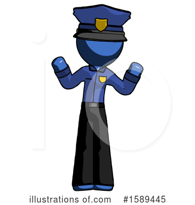 Royalty-Free (RF) Blue Design Mascot Clipart Illustration by Leo Blanchette - Stock Sample #1589445