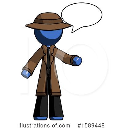 Royalty-Free (RF) Blue Design Mascot Clipart Illustration by Leo Blanchette - Stock Sample #1589448