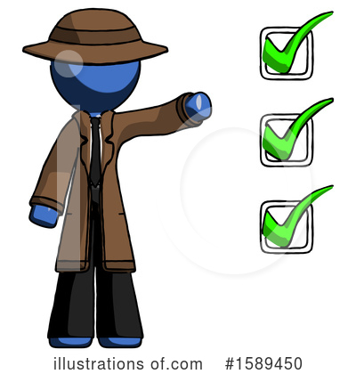 Royalty-Free (RF) Blue Design Mascot Clipart Illustration by Leo Blanchette - Stock Sample #1589450
