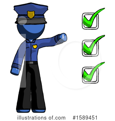 Royalty-Free (RF) Blue Design Mascot Clipart Illustration by Leo Blanchette - Stock Sample #1589451