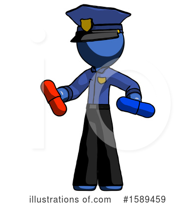 Royalty-Free (RF) Blue Design Mascot Clipart Illustration by Leo Blanchette - Stock Sample #1589459