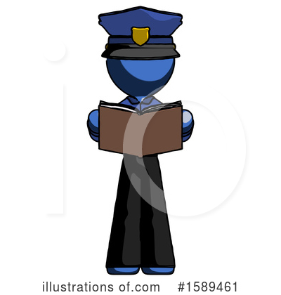 Royalty-Free (RF) Blue Design Mascot Clipart Illustration by Leo Blanchette - Stock Sample #1589461