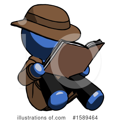 Royalty-Free (RF) Blue Design Mascot Clipart Illustration by Leo Blanchette - Stock Sample #1589464