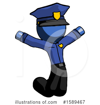 Royalty-Free (RF) Blue Design Mascot Clipart Illustration by Leo Blanchette - Stock Sample #1589467