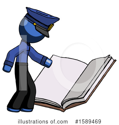 Royalty-Free (RF) Blue Design Mascot Clipart Illustration by Leo Blanchette - Stock Sample #1589469
