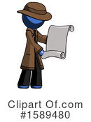 Blue Design Mascot Clipart #1589480 by Leo Blanchette