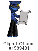 Blue Design Mascot Clipart #1589481 by Leo Blanchette