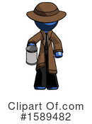 Blue Design Mascot Clipart #1589482 by Leo Blanchette