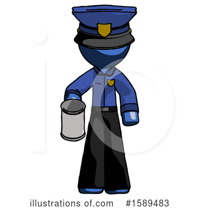 Royalty-Free (RF) Blue Design Mascot Clipart Illustration by Leo Blanchette - Stock Sample #1589483