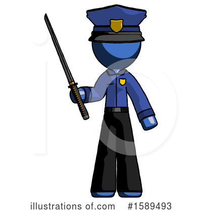 Royalty-Free (RF) Blue Design Mascot Clipart Illustration by Leo Blanchette - Stock Sample #1589493