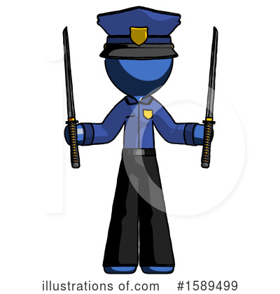Royalty-Free (RF) Blue Design Mascot Clipart Illustration by Leo Blanchette - Stock Sample #1589499