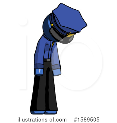Royalty-Free (RF) Blue Design Mascot Clipart Illustration by Leo Blanchette - Stock Sample #1589505