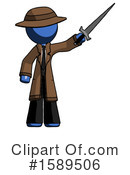 Blue Design Mascot Clipart #1589506 by Leo Blanchette