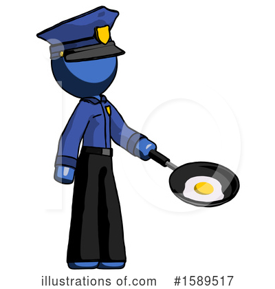 Royalty-Free (RF) Blue Design Mascot Clipart Illustration by Leo Blanchette - Stock Sample #1589517