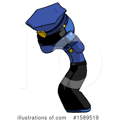 Royalty-Free (RF) Blue Design Mascot Clipart Illustration by Leo Blanchette - Stock Sample #1589519