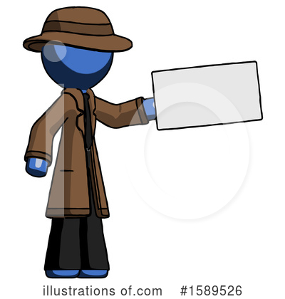 Royalty-Free (RF) Blue Design Mascot Clipart Illustration by Leo Blanchette - Stock Sample #1589526
