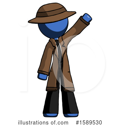 Royalty-Free (RF) Blue Design Mascot Clipart Illustration by Leo Blanchette - Stock Sample #1589530