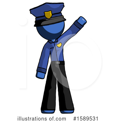Royalty-Free (RF) Blue Design Mascot Clipart Illustration by Leo Blanchette - Stock Sample #1589531