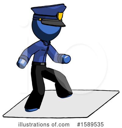 Royalty-Free (RF) Blue Design Mascot Clipart Illustration by Leo Blanchette - Stock Sample #1589535