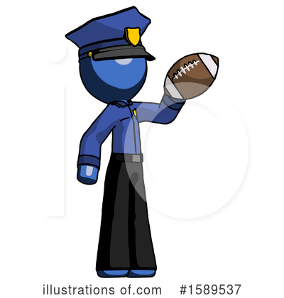 Royalty-Free (RF) Blue Design Mascot Clipart Illustration by Leo Blanchette - Stock Sample #1589537