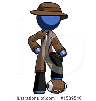 Royalty-Free (RF) Blue Design Mascot Clipart Illustration by Leo Blanchette - Stock Sample #1589540