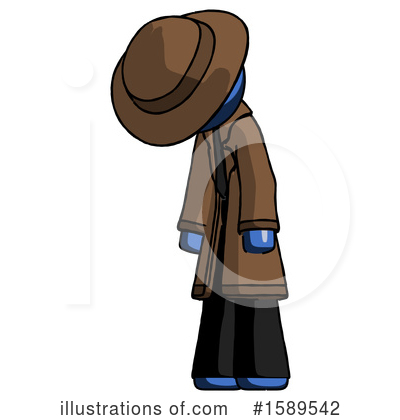 Royalty-Free (RF) Blue Design Mascot Clipart Illustration by Leo Blanchette - Stock Sample #1589542
