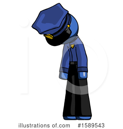 Royalty-Free (RF) Blue Design Mascot Clipart Illustration by Leo Blanchette - Stock Sample #1589543