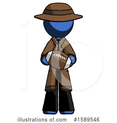 Royalty-Free (RF) Blue Design Mascot Clipart Illustration by Leo Blanchette - Stock Sample #1589546