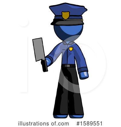 Royalty-Free (RF) Blue Design Mascot Clipart Illustration by Leo Blanchette - Stock Sample #1589551