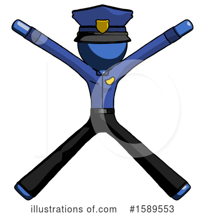 Royalty-Free (RF) Blue Design Mascot Clipart Illustration by Leo Blanchette - Stock Sample #1589553