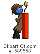Blue Design Mascot Clipart #1589558 by Leo Blanchette