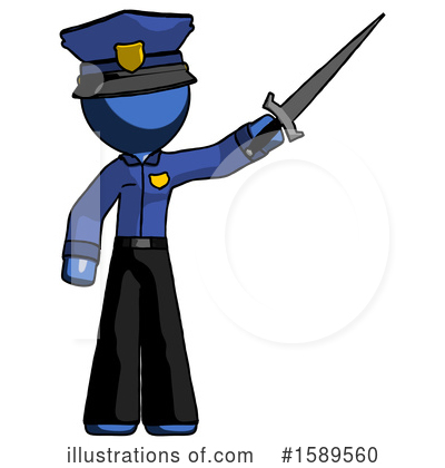 Royalty-Free (RF) Blue Design Mascot Clipart Illustration by Leo Blanchette - Stock Sample #1589560