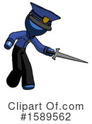 Blue Design Mascot Clipart #1589562 by Leo Blanchette