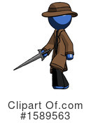 Blue Design Mascot Clipart #1589563 by Leo Blanchette