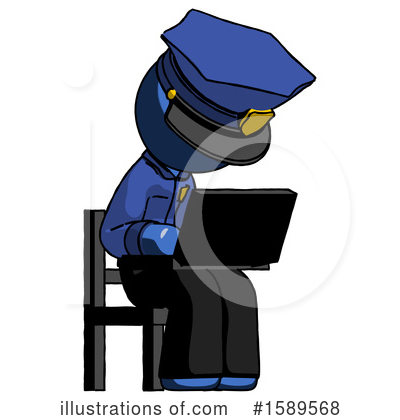 Royalty-Free (RF) Blue Design Mascot Clipart Illustration by Leo Blanchette - Stock Sample #1589568
