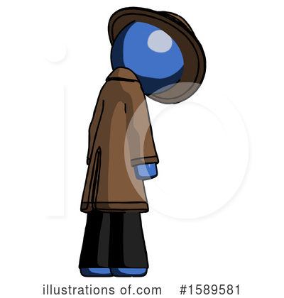 Royalty-Free (RF) Blue Design Mascot Clipart Illustration by Leo Blanchette - Stock Sample #1589581