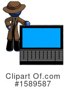 Blue Design Mascot Clipart #1589587 by Leo Blanchette