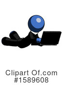 Blue Design Mascot Clipart #1589608 by Leo Blanchette