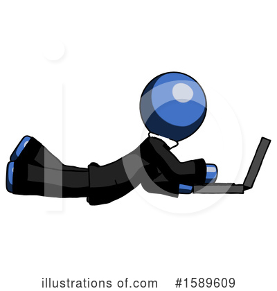 Royalty-Free (RF) Blue Design Mascot Clipart Illustration by Leo Blanchette - Stock Sample #1589609