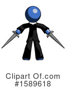 Blue Design Mascot Clipart #1589618 by Leo Blanchette