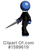 Blue Design Mascot Clipart #1589619 by Leo Blanchette