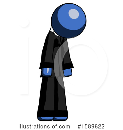 Royalty-Free (RF) Blue Design Mascot Clipart Illustration by Leo Blanchette - Stock Sample #1589622