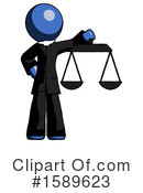 Blue Design Mascot Clipart #1589623 by Leo Blanchette
