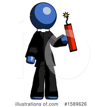 Royalty-Free (RF) Blue Design Mascot Clipart Illustration by Leo Blanchette - Stock Sample #1589626