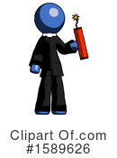 Blue Design Mascot Clipart #1589626 by Leo Blanchette