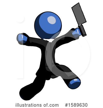 Royalty-Free (RF) Blue Design Mascot Clipart Illustration by Leo Blanchette - Stock Sample #1589630