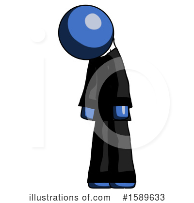 Royalty-Free (RF) Blue Design Mascot Clipart Illustration by Leo Blanchette - Stock Sample #1589633