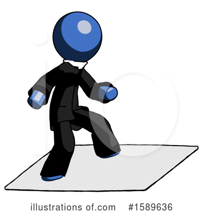 Royalty-Free (RF) Blue Design Mascot Clipart Illustration by Leo Blanchette - Stock Sample #1589636